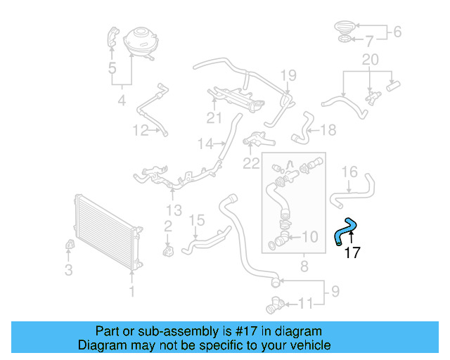 Hose 1C0-121-058 - View 8