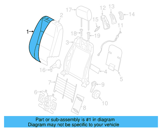 Seat Back Cover 5K3-881-805-CJ-VCH - View 8