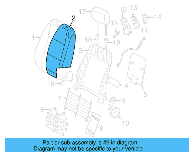 Seat Back Pad 5K3-881-776-AB - View 6