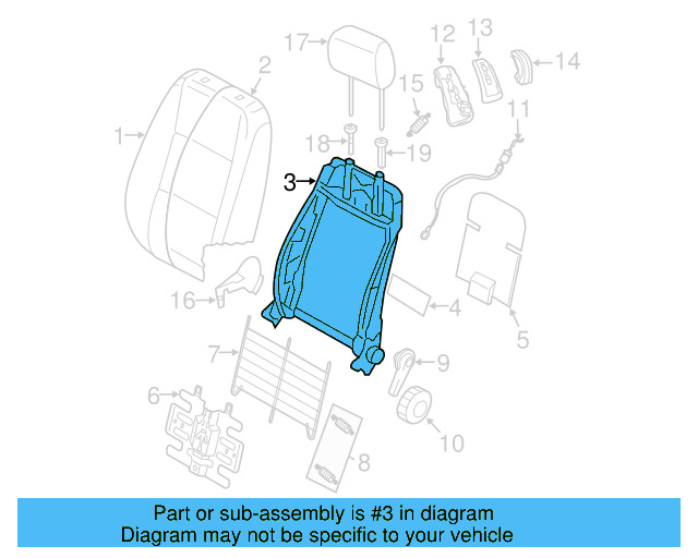 Seat Back Frame 1K3-881-515-AD - View 7