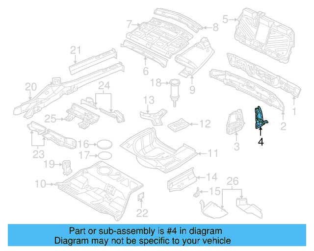 Tail Lamp Pocket Reinforcement 3B9-813-331-B - View 5