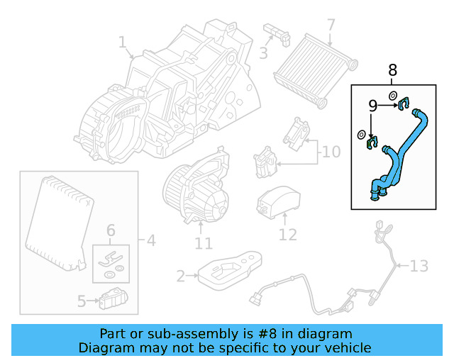 Water Pipe 3QF-819-857-B - View 3