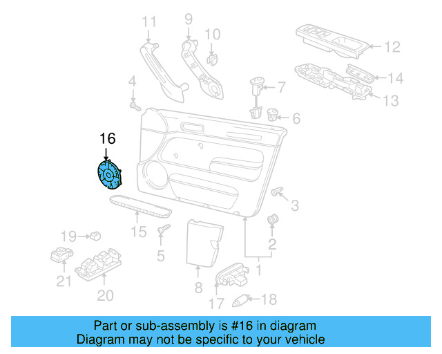 Speaker Grille 3B0-868-149-U71 - View 14