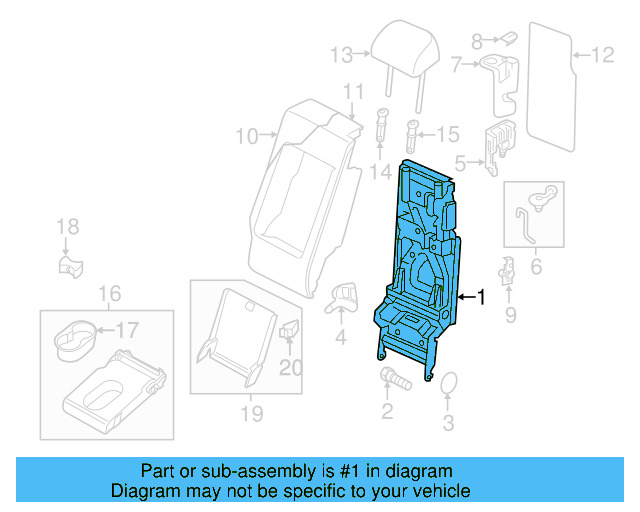 Seat Back Frame 7P0-885-209 - View 5