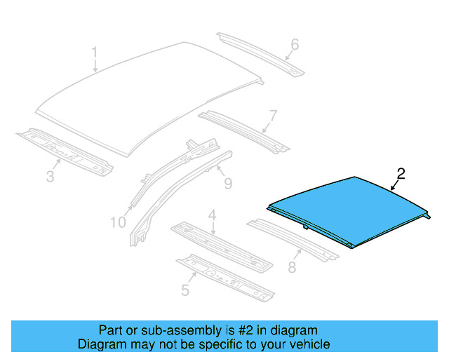 Roof Panel 5G6-817-111-B - View 5
