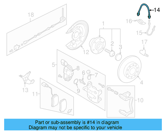 Brake Hose 5N0-611-775-B - View 13