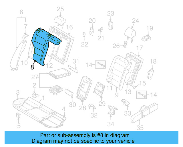 Seat Back Pad 5K0885776D - View 6