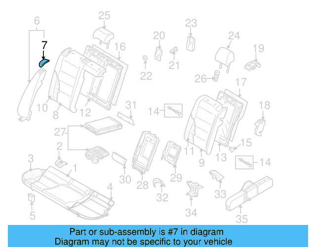 Seat Belt Guide 1K0-857-781-B-3U6 - View 4