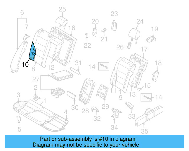 Seat Back Pad 5K0885776D - View 9