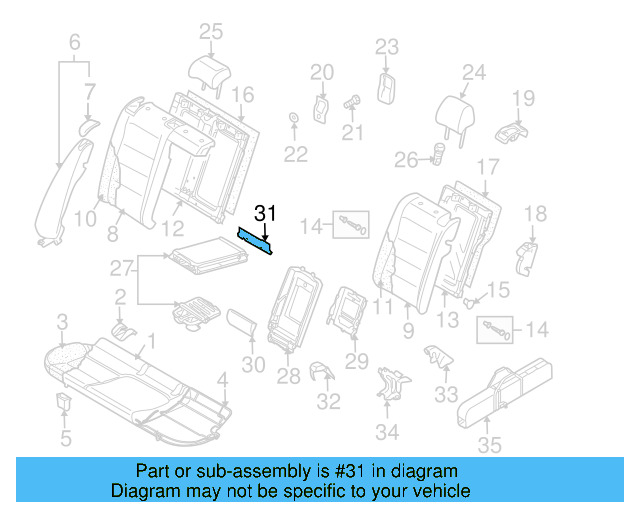 Seat Latch Cover 8P0-886-197-4PK - View 25