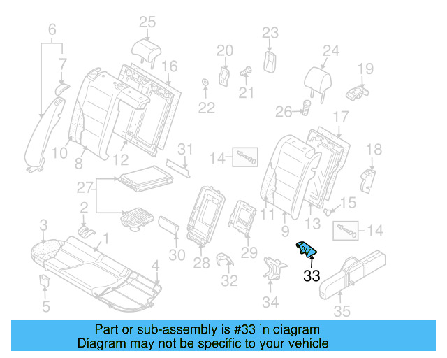 Seat Latch Cover 8P0-886-197-4PK - View 24