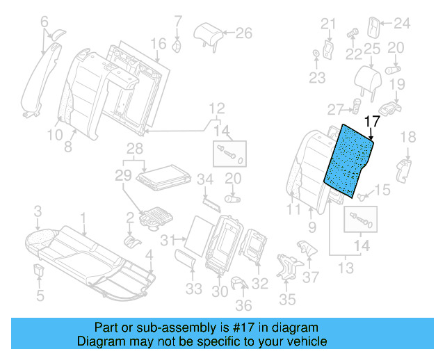 Seat Back Panel 1K0-885-753-J-1BS - View 7