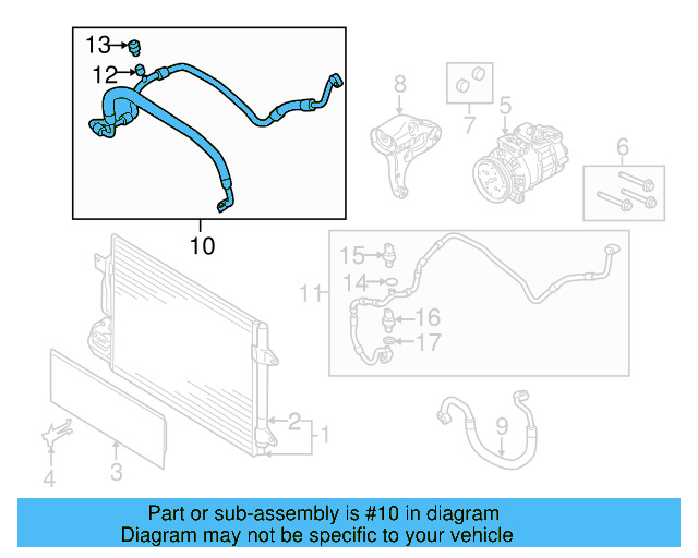 AC Hose 5C0-820-743-BM - View 10