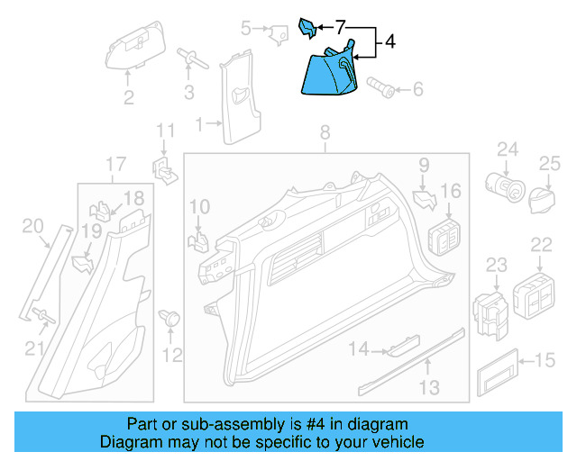Rear Trim 7P6-867-246-B-YYT - View 5