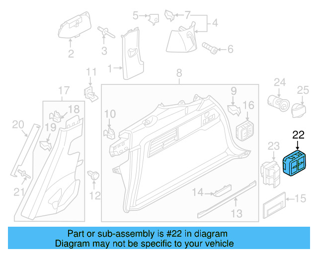 Seat Switch 7P6-959-519-A - View 7