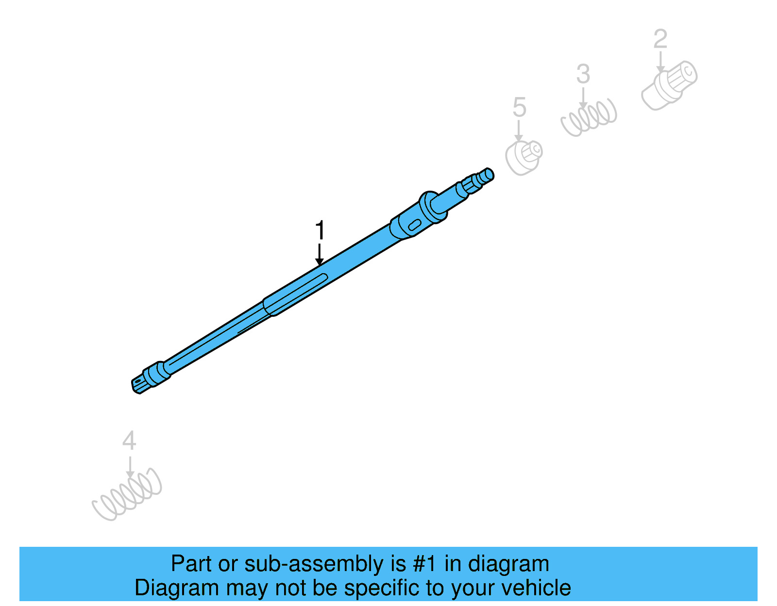Upper Shaft 3A0-419-503-A - View 2