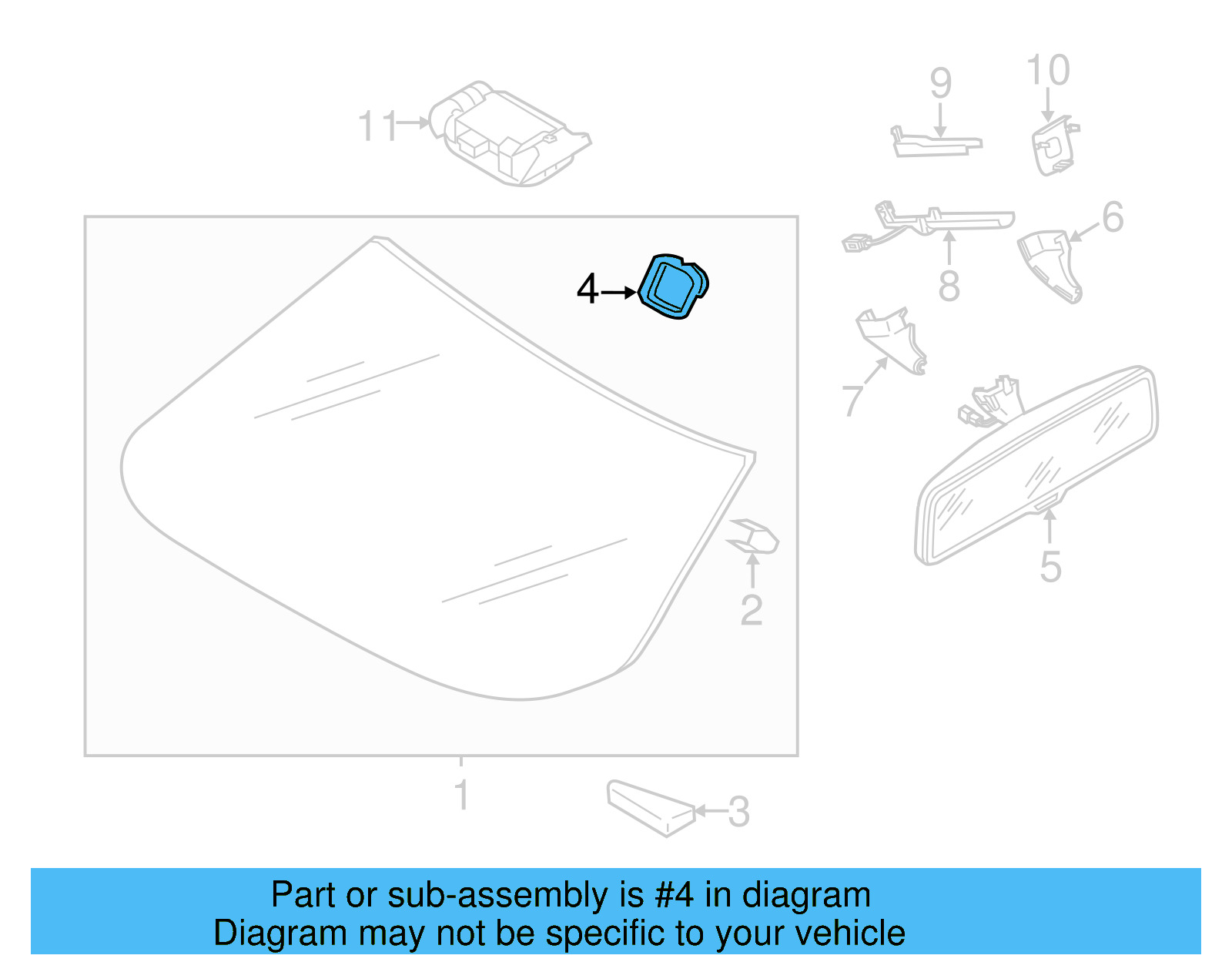 Mirror Inside Retainer Plate 3AA-845-543-B - View 18
