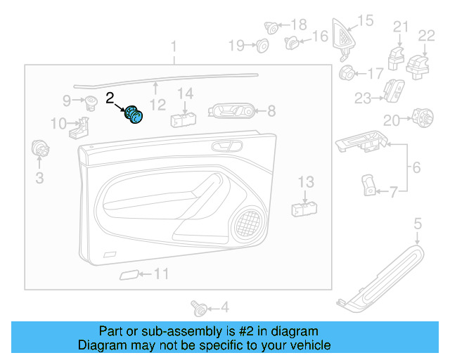 Door Trim Panel Retainer Clip 3AA-868-243-A - View 28