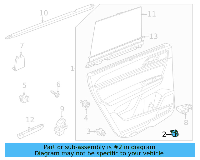 Door Trim Panel Retainer Clip 3AA-868-243-A - View 31