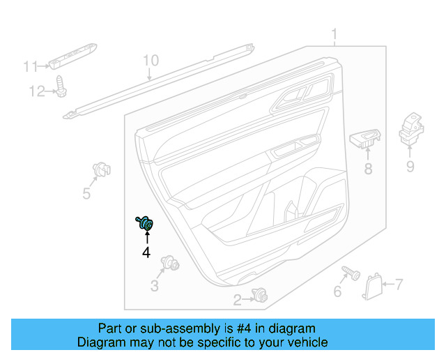 Door Trim Panel Retainer Clip 5G0-868-563 - View 51