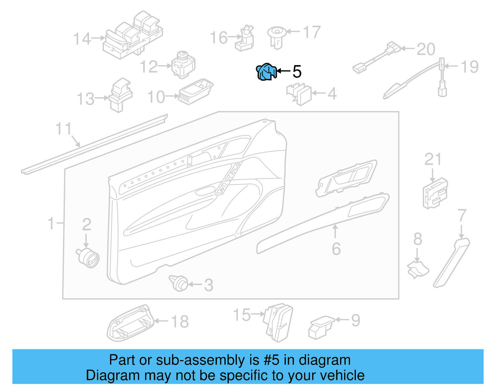 Door Trim Panel Fastener 3AA-868-246