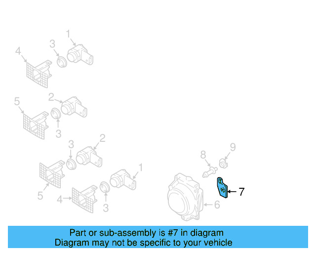 Distance Sensor Mount Bracket 3AA-907-179 - View 4