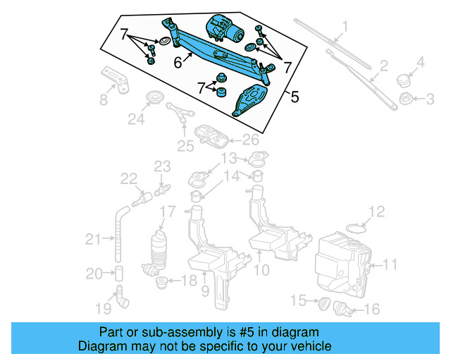 Wiper Frame 3AB-955-023-A - View 3