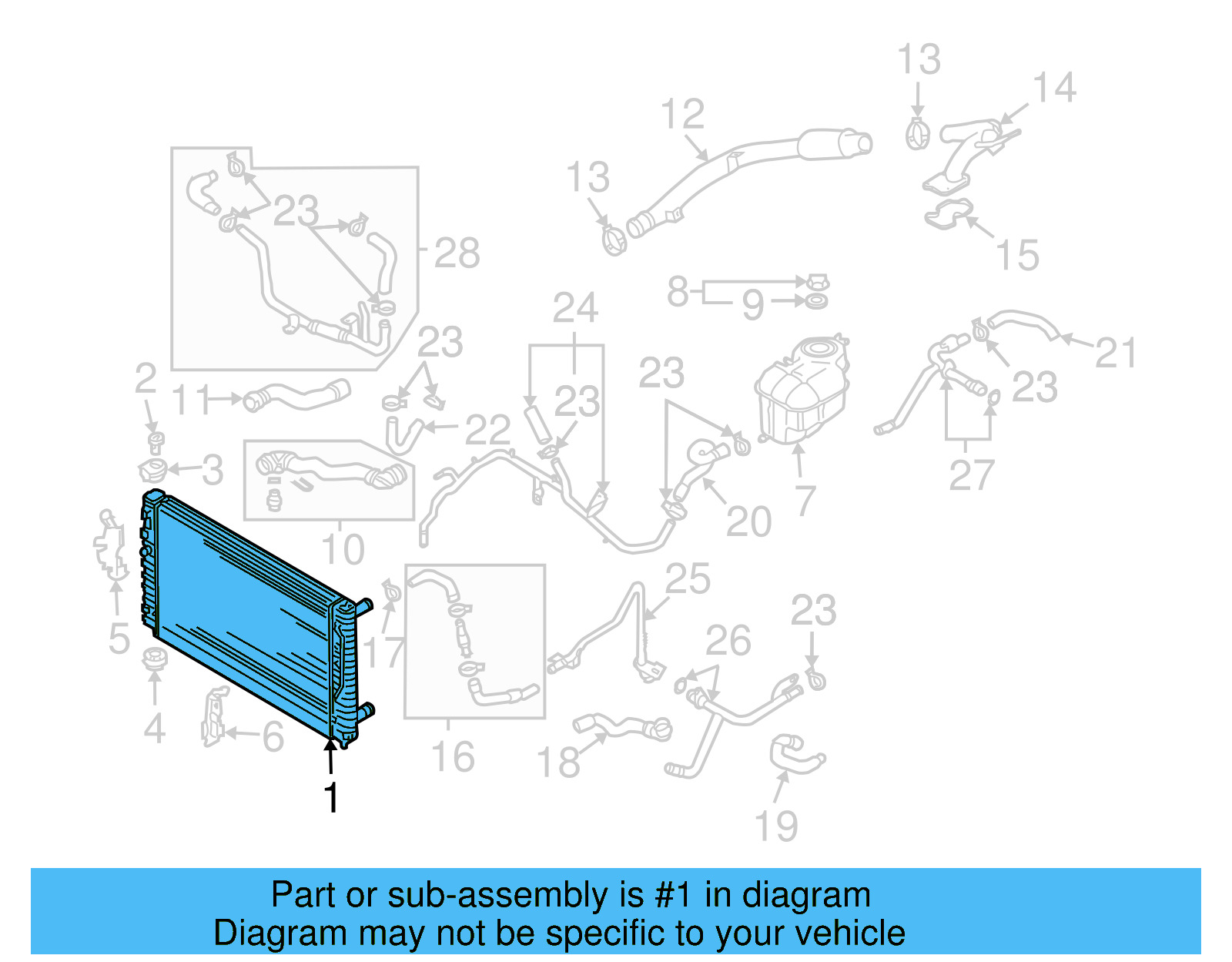 Radiator 3B0-121-253-B - View 5