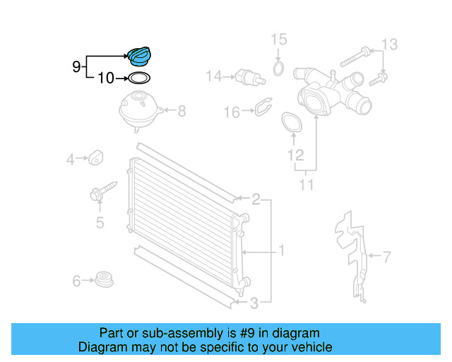 Reservoir Cap 3B0-121-321 - View 109