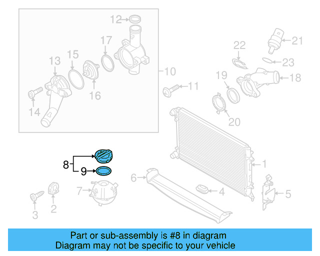 Reservoir Cap 3B0-121-321 - View 81