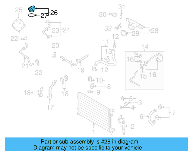 Reservoir Cap 3B0-121-321 - View 97