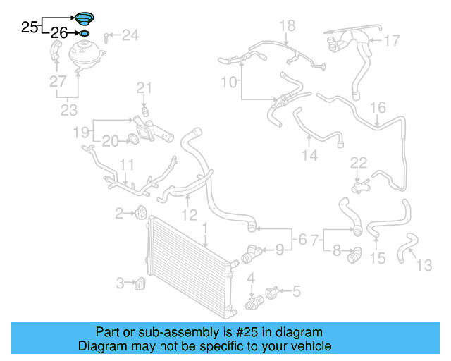 Reservoir Cap 3B0-121-321 - View 6