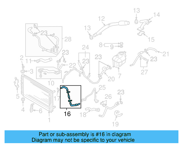 Water Hose Assembly 3B0-121-449-J - View 2
