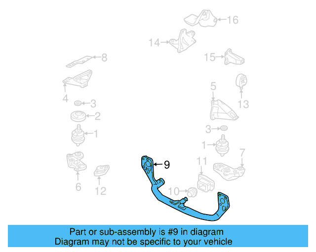 Cross Tube 3B0-199-521-D - View 12