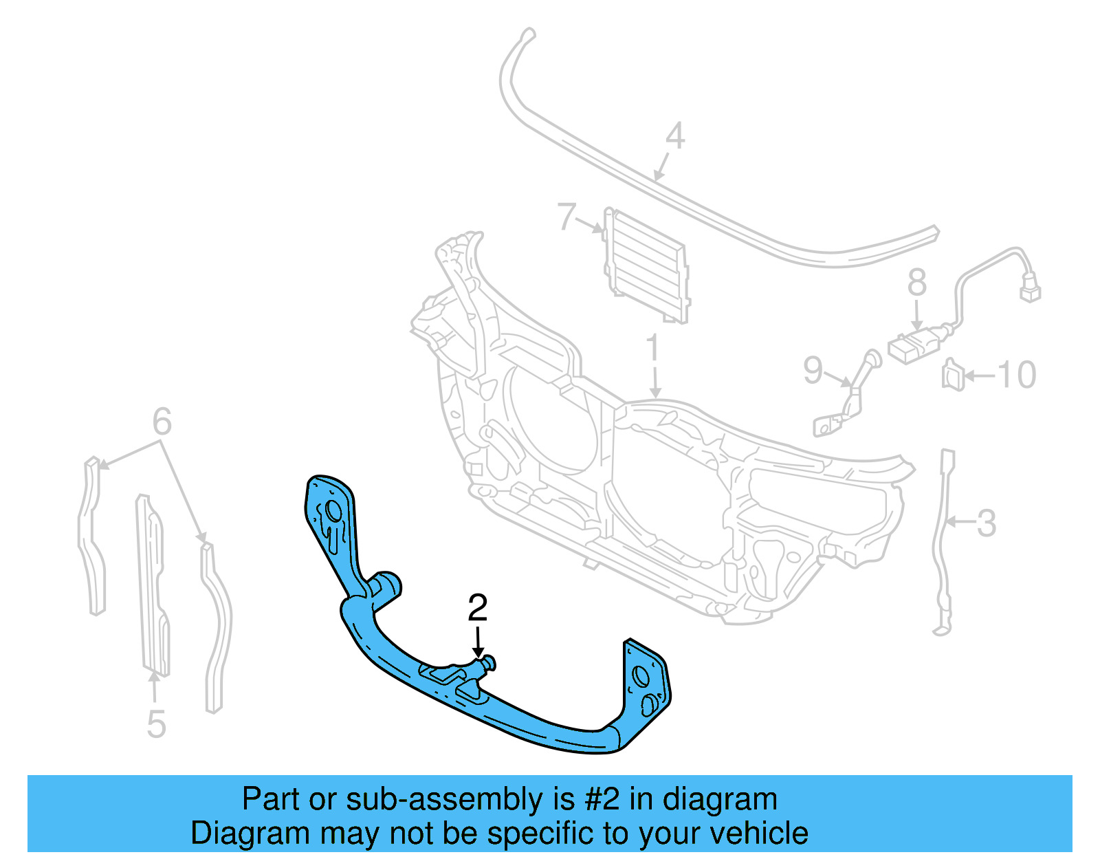 Cross Tube 3B0-199-521-D - View 3