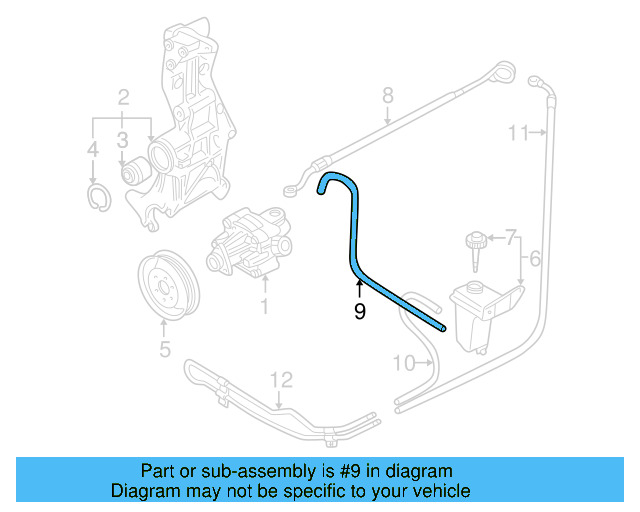 Power Steering Suction Hose 3B0-422-887 - View 3