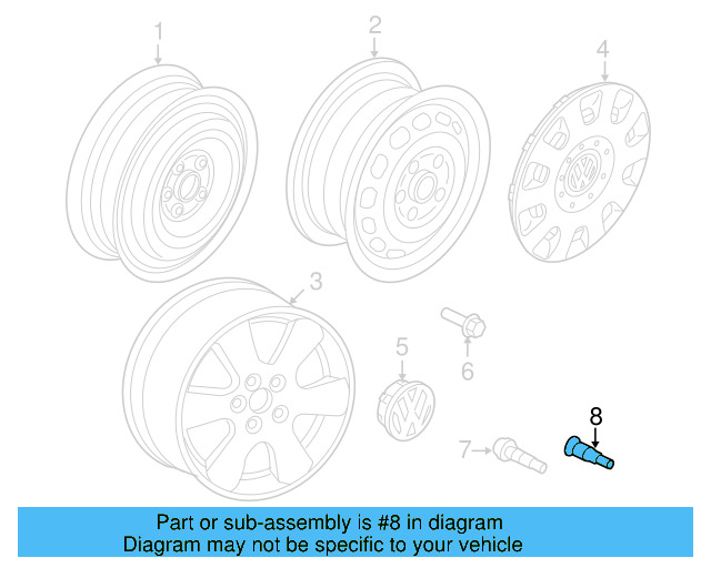 Valve Stem Extension 3B0-601-373-A - View 54