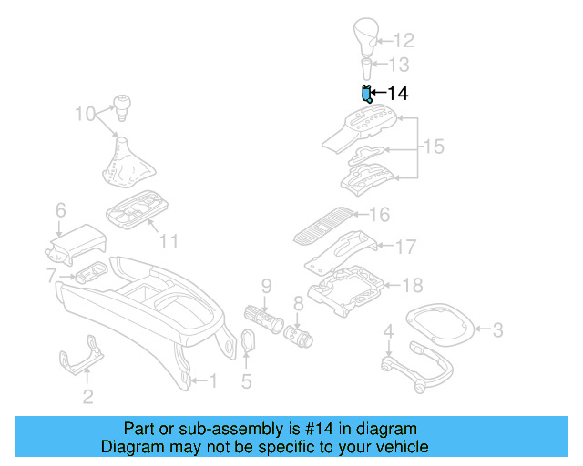 Shift Knob Connector 3B0-713-170-A - View 9