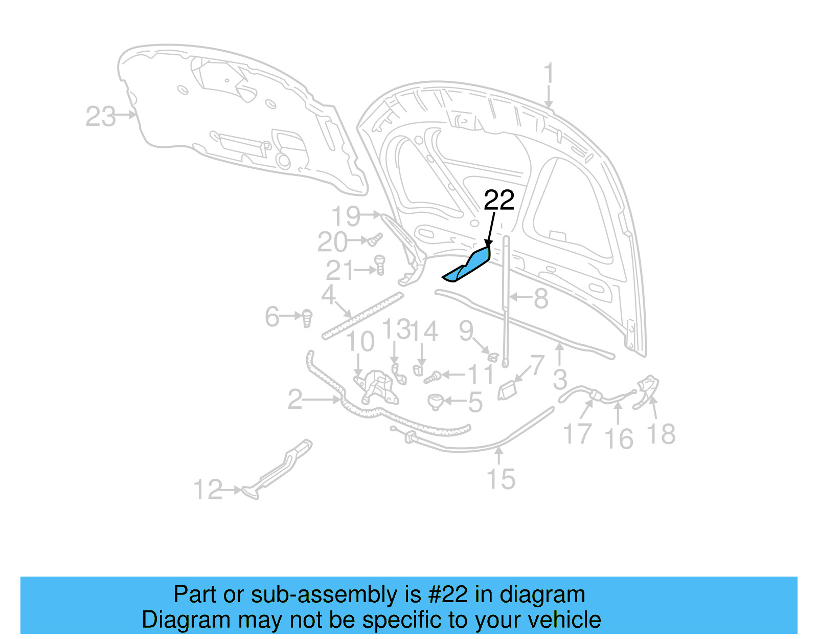 Hinge Cover 3B0-823-630-A-B41 - View 9