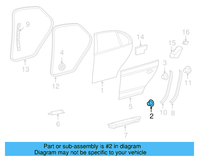 Door Shell Hole Cover 8Z0-837-111 - View 4
