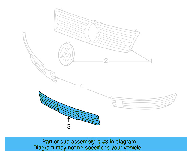 Lower Grille 3B0-853-677-E-B41