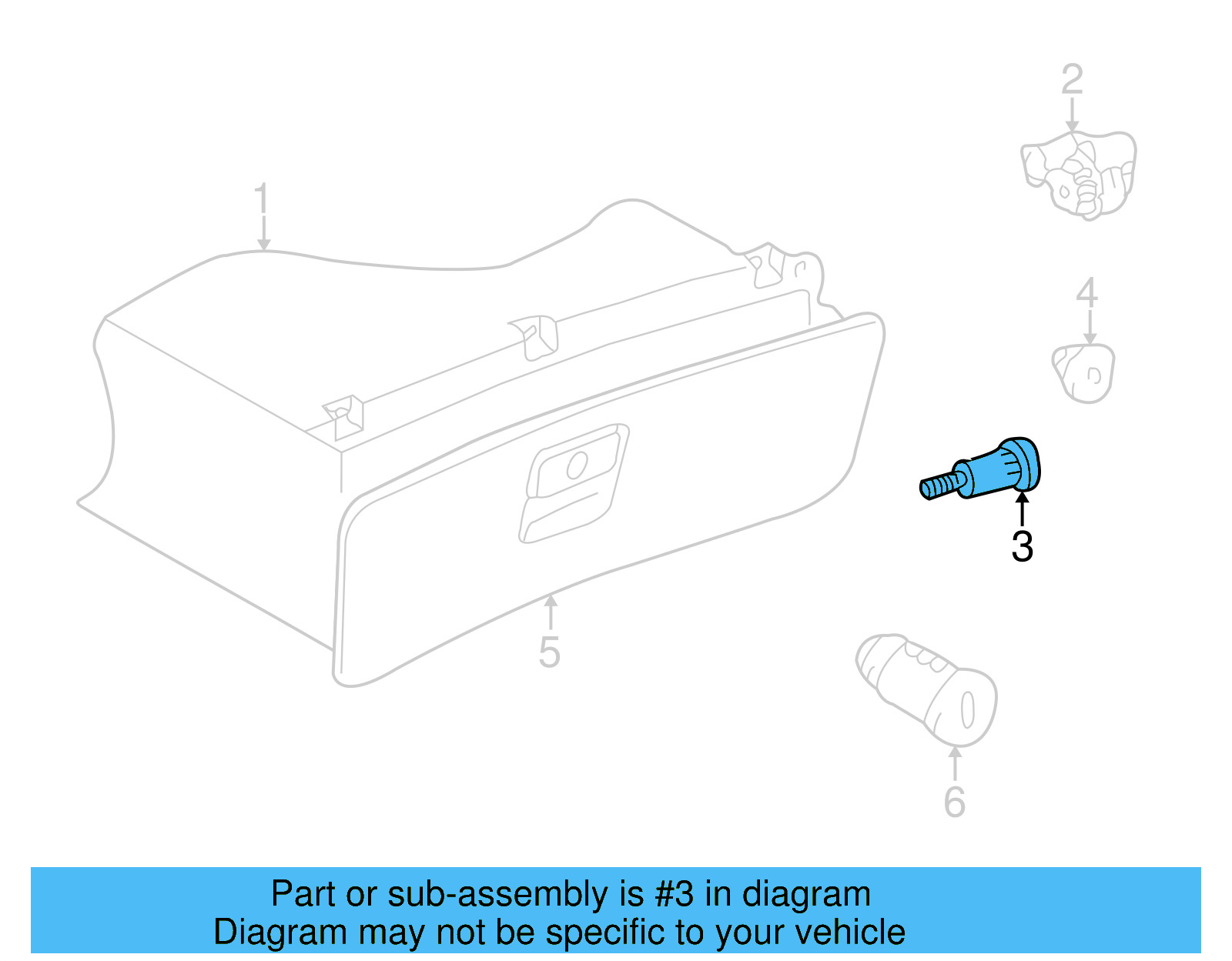 Glove Box Hinge Pin 3B0-857-169 - View 18