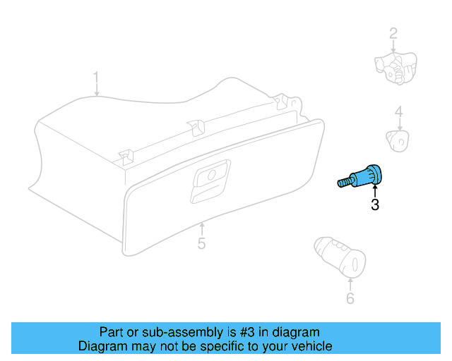 Glove Box Hinge Pin 3B0-857-169 - View 16