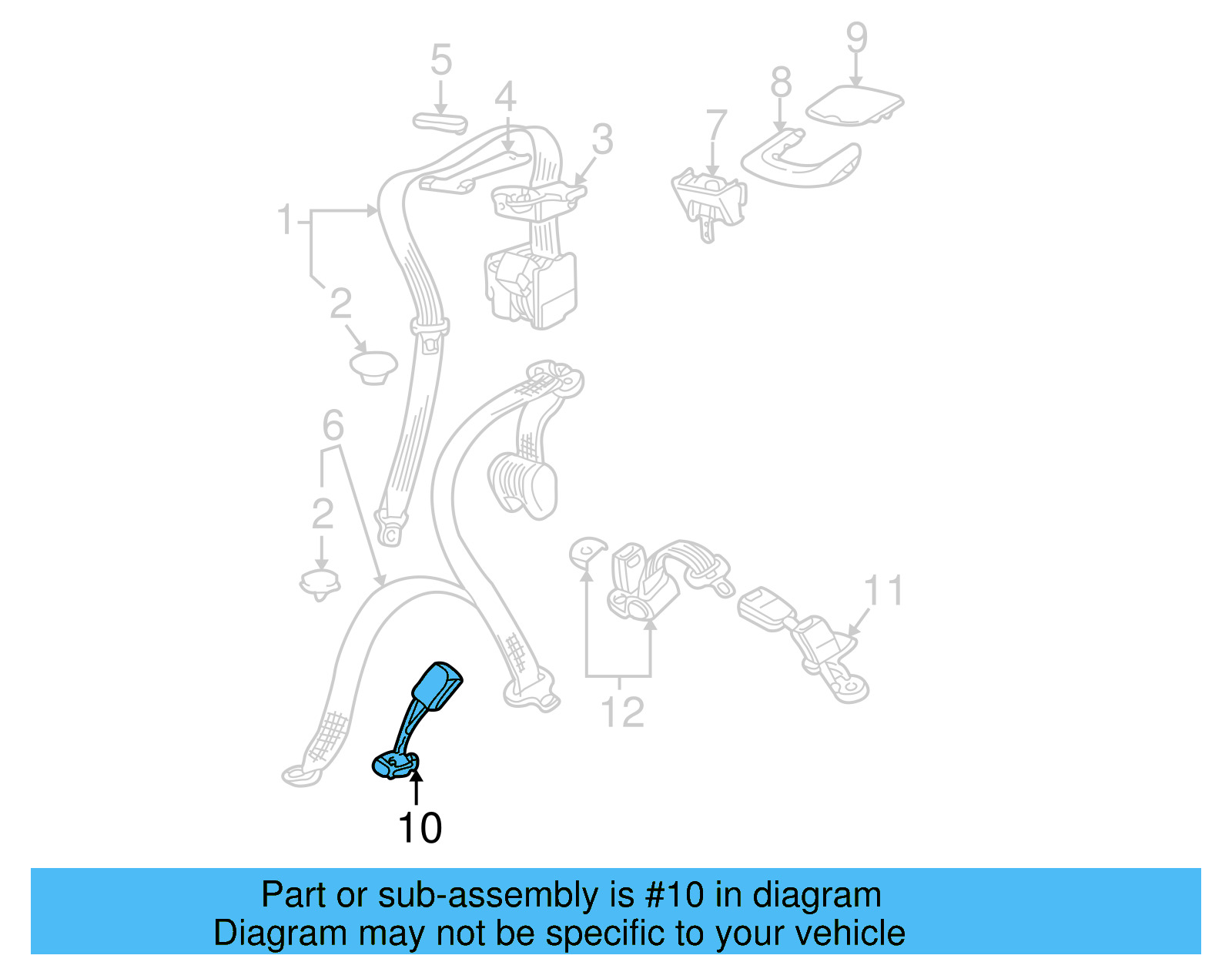 Buckle End 3B0-857-740-E-FCN - View 2