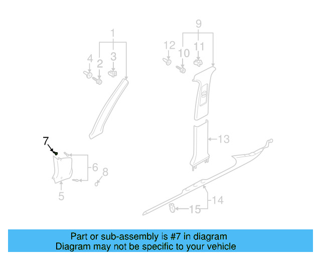Kick Panel Trim Cap 3B0-864-509-A-U71 - View 8
