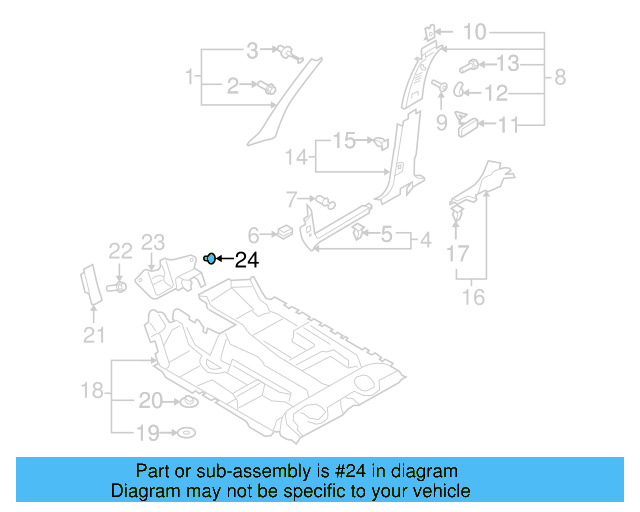 Cluster Cover Retainer Clip 3B0-867-190 - View 24