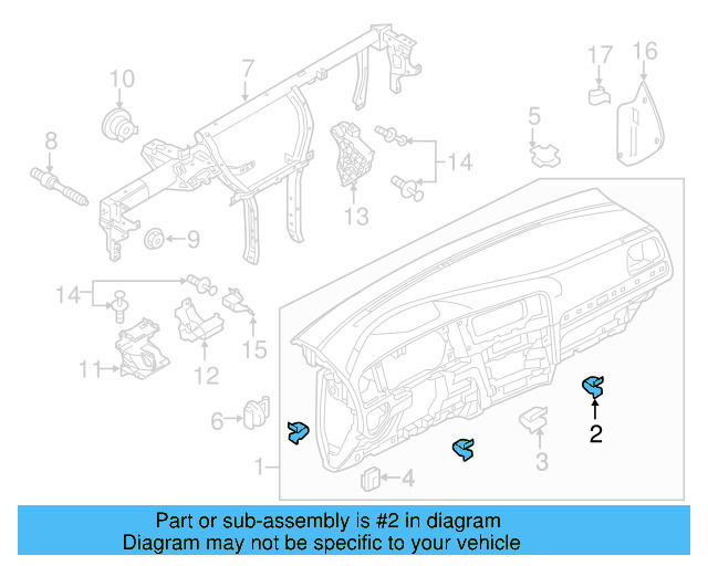 Cluster Cover Retainer Clip 3B0-867-190 - View 20