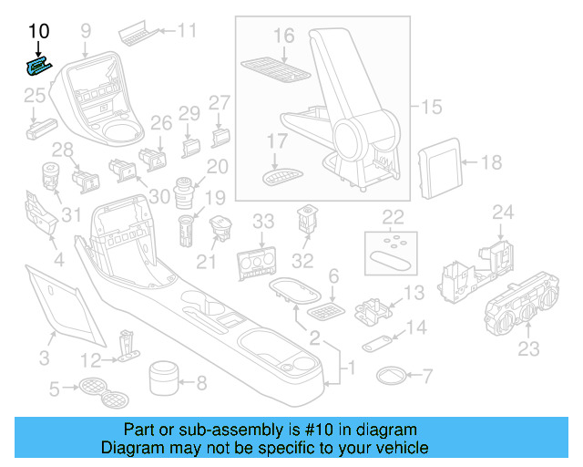 Cluster Cover Retainer Clip 3B0-867-190 - View 62