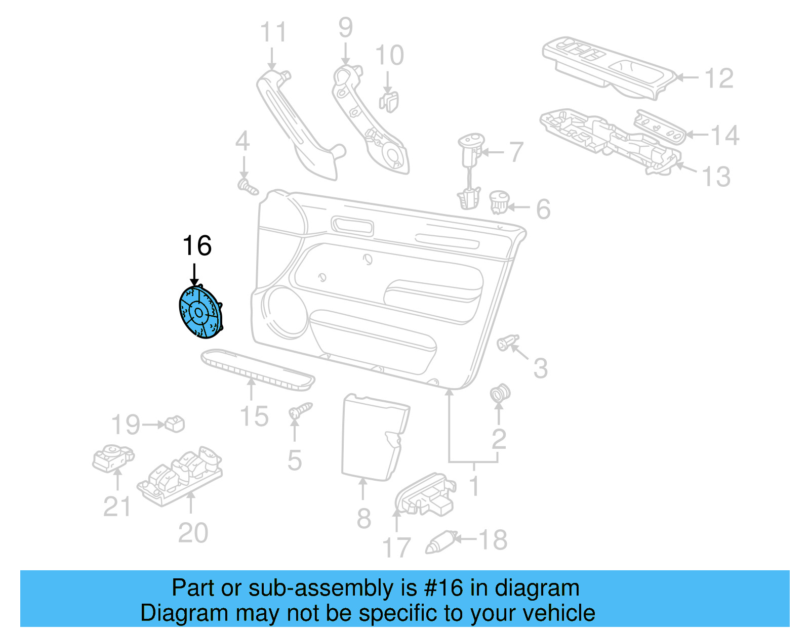 Speaker Grille 3B0-868-149-U71 - View 22