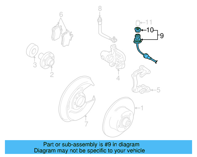 Speed Sensor 3B0-927-807-G